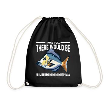 Hawaiian triggerfish Humuhumunukunukuapua'a - Drawstring Bag - black - Front