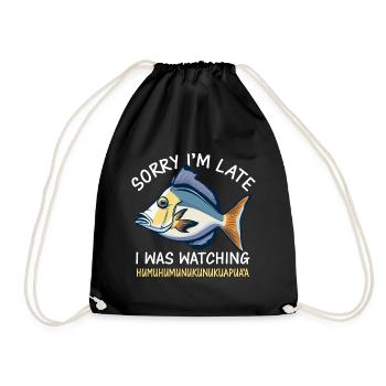 Hawaiian triggerfish Humuhumunukunukuapua'a - Drawstring Bag - black - Front