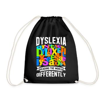 Dyslexia Dyslexia Dyslexia Dyslexic - Drawstring Bag - black - Front