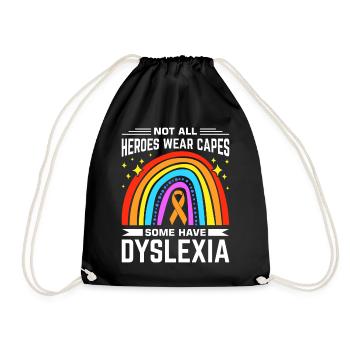 Dyslexia Dyslexia Dyslexia Dyslexic - Drawstring Bag - black - Front