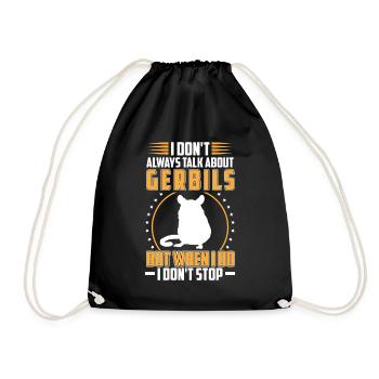 Ne parlez pas toujours de gerbille rongeur gerbille - Sac de sport léger - noir - Devant