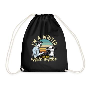 Ecrire Je suis un écrivain Je rêve éveillé Romancier - Sac de sport léger - noir - Devant