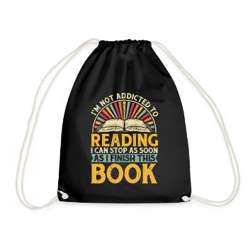 Reading I'm Not Addicted To Reading Loves Library - Turnbeutel - Schwarz - Vorne