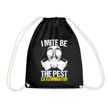 Pest Control Exterminator - Drawstring Bag - black - Front