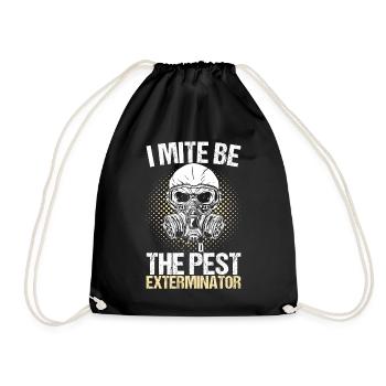 Pest Control Exterminator - Drawstring Bag - black - Front