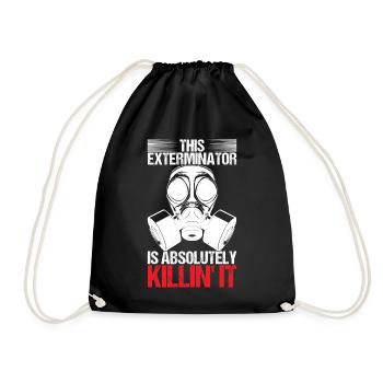 Pest Control Exterminator - Drawstring Bag - black - Front