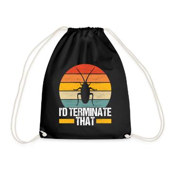 Pest Control Exterminator - Drawstring Bag - black - Front