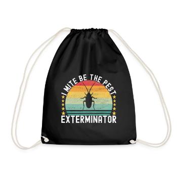 Pest Control Exterminator - Drawstring Bag - black - Front