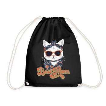 Meilleure Maman Chat Mignon Maman Élégant - Sac de sport léger - noir - Devant