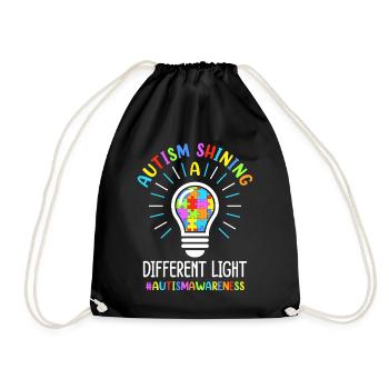 Autism Autistic Autistic - Drawstring Bag - black - Front