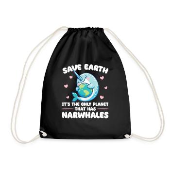 C’est la seule planète avec le jour de la Terre sur le narval - Sac de sport léger - noir - Devant
