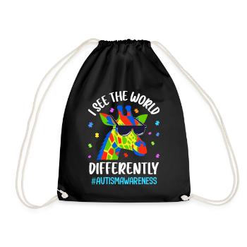 Autism Autistic Autistic - Drawstring Bag - black - Front