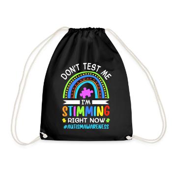 Autism Autistic Autistic - Drawstring Bag - black - Front