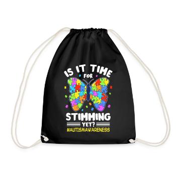Autism Autistic Autistic - Drawstring Bag - black - Front