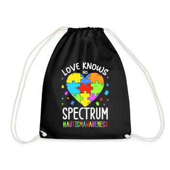 Autism Autistic Autistic - Drawstring Bag - black - Front