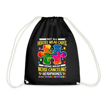 Autism Autistic Autistic - Drawstring Bag - black - Front