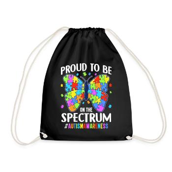 Autism Autistic Autistic - Drawstring Bag - black - Front