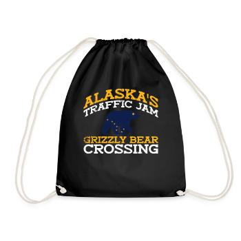 Grizzly Bear Ours brun d’Alaska - Sac de sport léger - noir - Devant