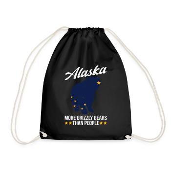 Grizzly Bear Ours brun d’Alaska - Sac de sport léger - noir - Devant