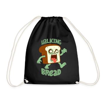 Zombie-Brot: Walking Bread - Turnbeutel - Schwarz - Vorne