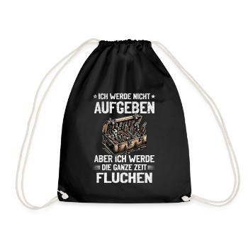 N’abandonnez jamais, jurez de manière créative ! - Sac de sport léger - noir - Devant