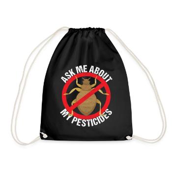 Pest Control Exterminator - Drawstring Bag - black - Front