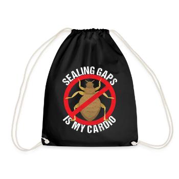 Pest Control Exterminator - Drawstring Bag - black - Front