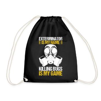 Pest Control Exterminator - Drawstring Bag - black - Front