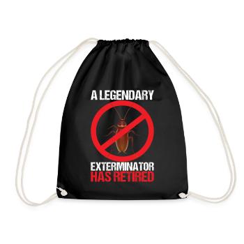 Pest Control Exterminator - Drawstring Bag - black - Front