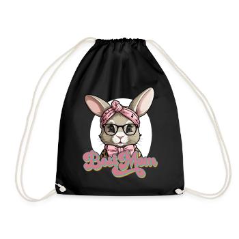 Maman Lapin Mignon Lapin Maman Mignon Lapin de Pâques - Sac de sport léger - noir - Devant