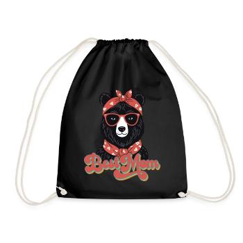Meilleure maman drôle maman ours mère ours design - Sac de sport léger - noir - Devant