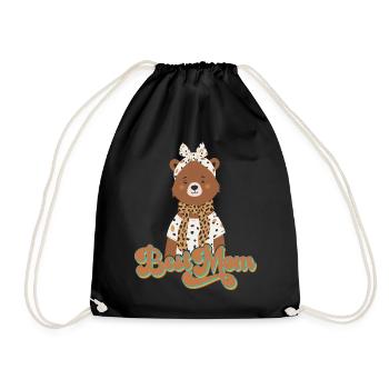 Meilleure maman drôle maman ours mère ours design - Sac de sport léger - noir - Devant