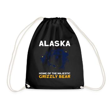 Grizzly Bear Alaska Brown Bear Bear - Drawstring Bag - black - Front