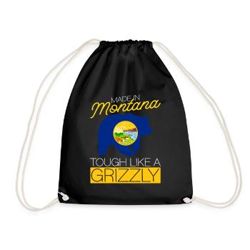 Grizzly Bear Montana Brown Bear Bear - Drawstring Bag - black - Front