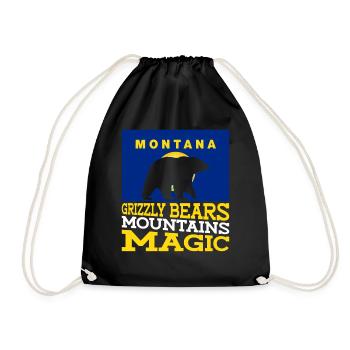 Grizzly Bear Montana Brown Bear Bear - Drawstring Bag - black - Front