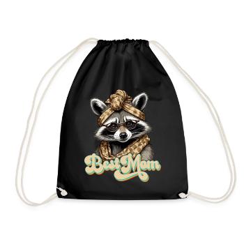 Meilleur design de raton laveur de maman parfait pour la fête des mères - Sac de sport léger - noir - Devant