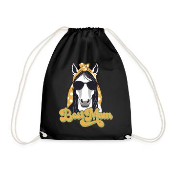Meilleure Maman Amateurs De Chevaux Et De Filles De Cheval - Sac de sport léger - noir - Devant