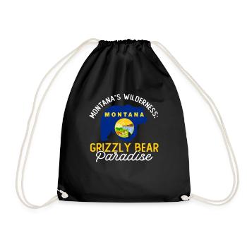 Grizzly Bear Montana Brown Bear Bear - Drawstring Bag - black - Front