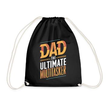 Dad The Ultimate Multitasker - Drawstring Bag - black - Front