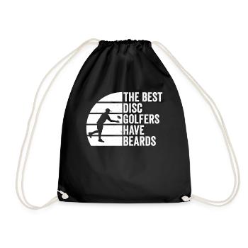 Joueur de disc golf - Les meilleurs disc golfeurs ont de l’ours - Sac de sport léger - noir - Devant