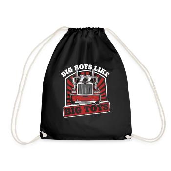 Les grands garçons aiment les gros jouets Trucker Truckie Legends - Sac de sport léger - noir - Devant