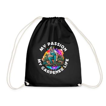 Gardener My Passion My Gardener Life Plant Lover - Drawstring Bag - black - Front