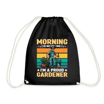 Gardener Morning Is Not My Time aime jardiner - Sac de sport léger - noir - Devant
