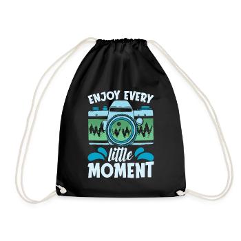 Photographer Enjoy Every Little Moment Photography - Turnbeutel - Schwarz - Vorne