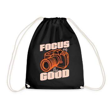 Photographer Focus On The Good Photograph Camera - Drawstring Bag - black - Front