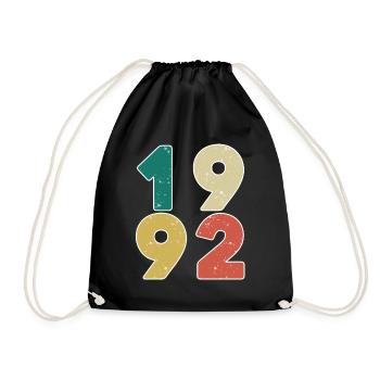 1992 - Né en 1992 - Construit en 1992 - Sac de sport léger - noir - Devant
