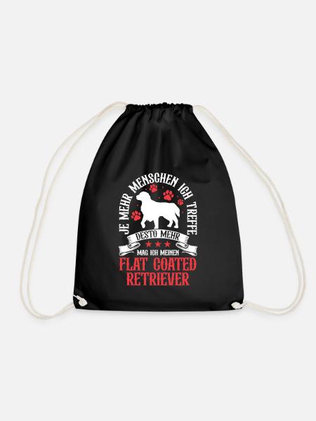 Flat Coated Retriever mehr mögen - Turnbeutel - Schwarz