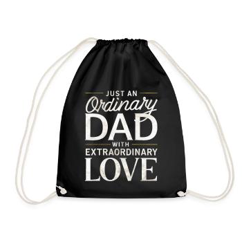 Papa ordinaire, amour extraordinaire - Sac de sport léger - noir - Devant