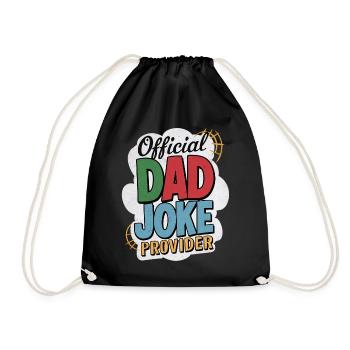 Offizieller Dad Joke Provider - Turnbeutel - Schwarz - Vorne