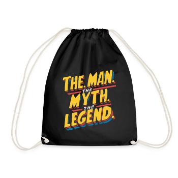 Der Mann Der Mythos Die Legende - Turnbeutel - Schwarz - Vorne